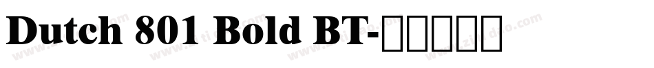 Dutch 801 Bold BT字体转换
